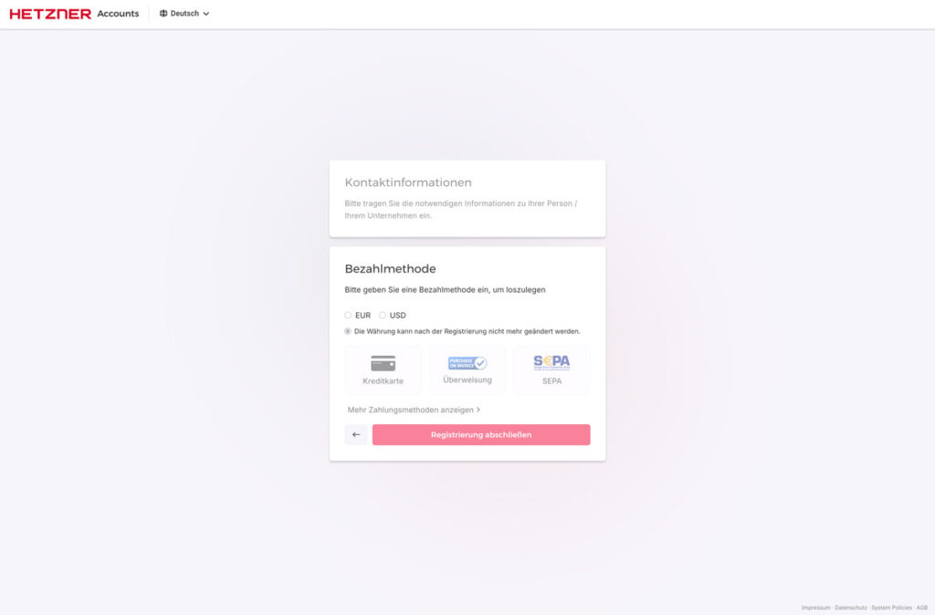 Hetzner Hosting einrichten Schritt 5